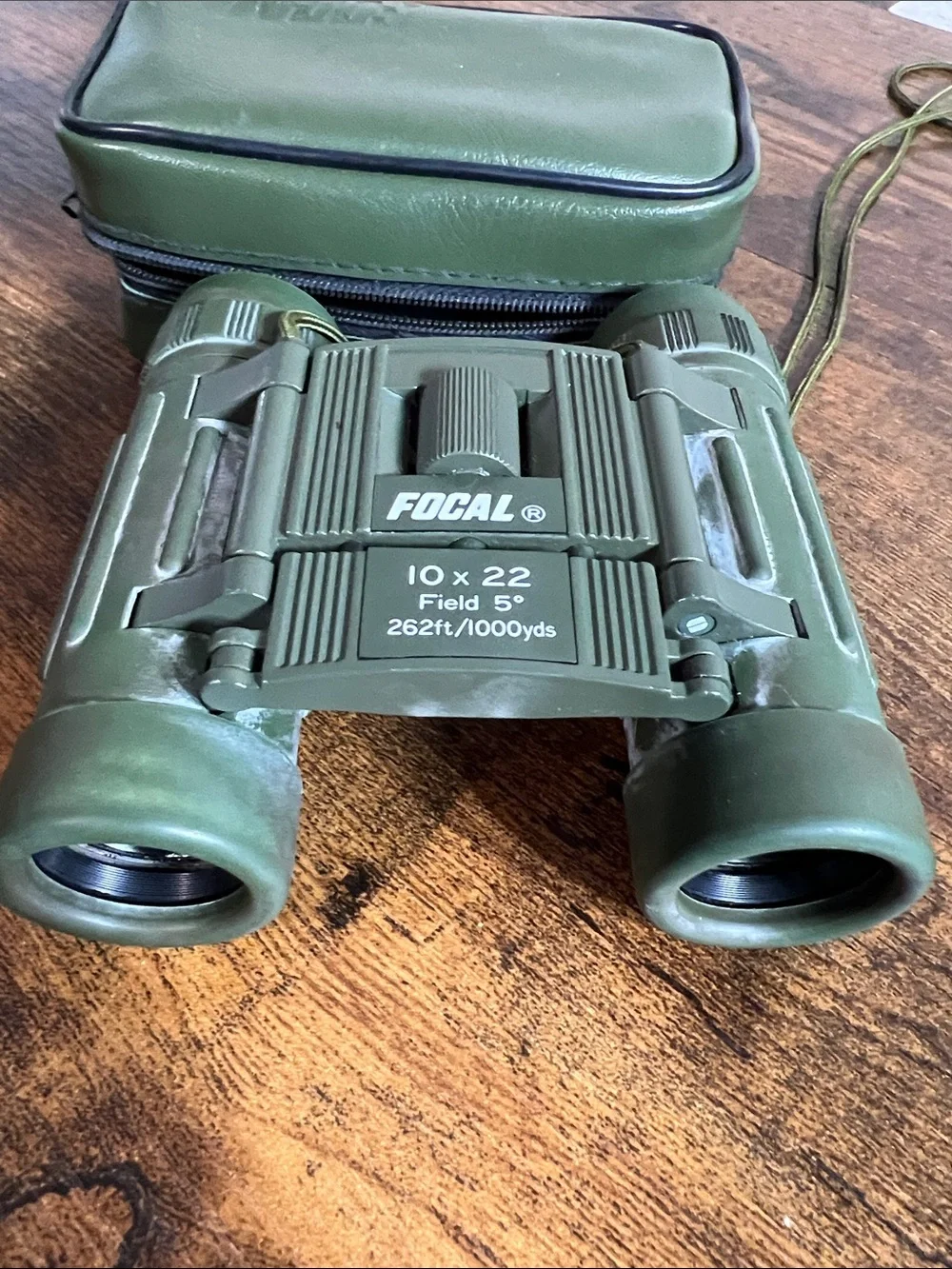 Aris Olive Green 10x22 Compact Binoculars with Case